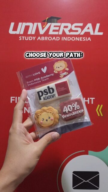 What if your future was 40% closer?

Get up to 40% scholarship and study in Singapore 🇸🇬

Choose your path:
💼 Business | ⚙️ Engineering
🏨 Hospitality | 🎬 Media

🚨 Limited slots available

Contact us for more info: 0851 0000 8130

#DreamBig40 #PSBAJakarta
#scholarship #studyinsingapore