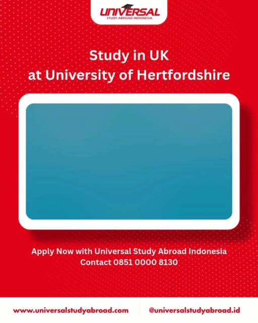 🇬🇧 Pernah kebayang nggak kuliah di UK? ✨

Sekarang saatnya wujudkan impianmu bersama University of Hertfordshire! 💙

Nikmati pengalaman kuliah di kampus modern, lingkungan internasional, fasilitas lengkap, dan kehidupan mahasiswa yang seru di Inggris. 🌍🎓

Your UK journey starts here! 🇬🇧

📩 Apply now with Universal Study Abroad Indonesia dan dapatkan pendampingan mulai dari konsultasi, pemilihan jurusan, hingga proses aplikasi—GRATIS!

DM kami sekarang untuk informasi intake terbaru.

#StudyInUK #UniversityOfHertfordshire #LifeAtHerts #StudyAbroad