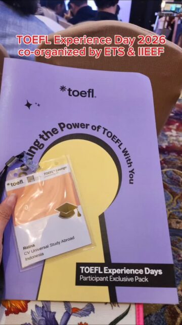 Its an honour to get invited to TOEFL Experience Day 2026 ✨ 

New updates coming soon! 

#toeflindonesia2026